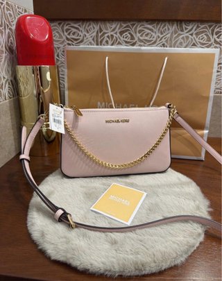Bolso Michael Kors Rosa Cadena Dorado Nuevo