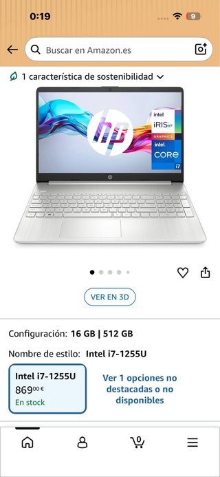 HP 15,6” Full HD, i7-1255U, 16 GB RAM, 512 G SSD