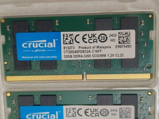 Crucial DDR4 64GB (2x32GB) 3200MHz Portátil