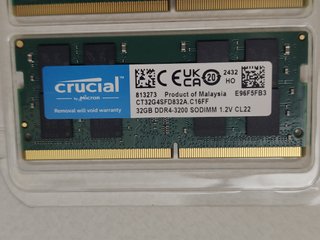 Crucial DDR4 64GB (2x32GB) 3200MHz Portátil