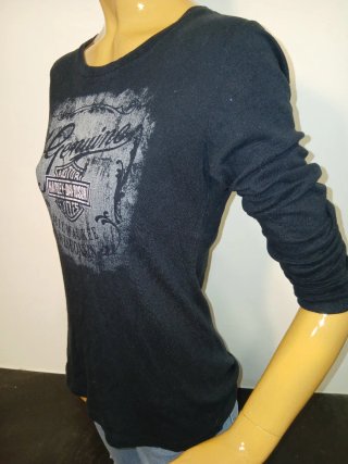 Camiseta Harley-Davidson Negra Manga Larga