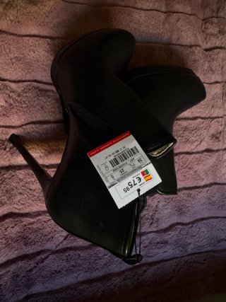 Botines mujer Zara Negros Talla 38 en caja