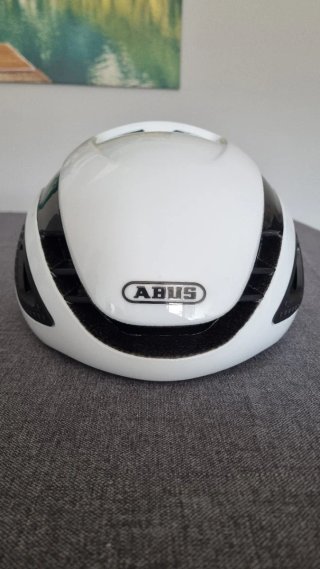 Casco de Ciclismo ABUS Blanco y Rojo