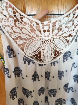 Camisola con estampado de elefantes