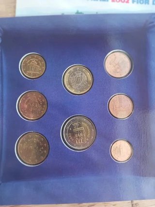 San Marino 2002 8 monedas divisional 1 c 2 euros €