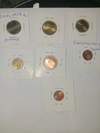 12 Monedas España Eurocent s/c  y Pesetas s/c