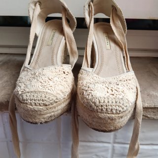 Sandalias cuña Corina beige T.38