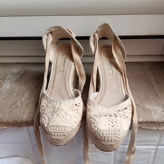 Sandalias cuña Corina beige T.38