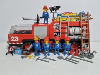 Playmobil 3526 Caja Antiguo Camion Bomberos Equipo