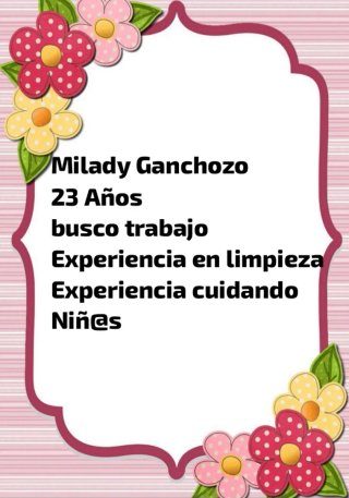Busco trabajo experiencia limpieza