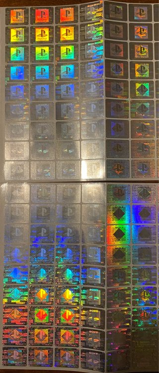 Adesivi Olografici Sony PlayStation - 100 Pezzi