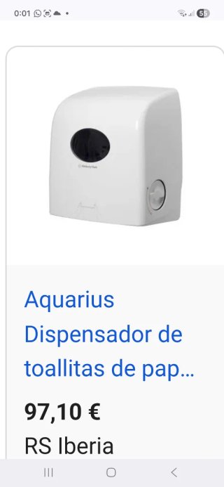 Dispensador Toallitas Aquarius Kimberly-Clark