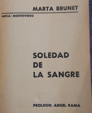 Soledad de la sangre. Marta Brunet . antiguo 1967