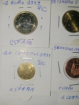 Tira 7 Monedas Eurocent España 1999 S/C