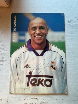 Postal Roberto Carlos Firmada