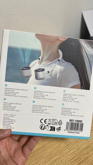 Ventilador de cuello recargable