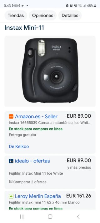 Cámara Fujifilm Instax Mini 11 Azul