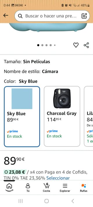 Cámara Fujifilm Instax Mini 11 Azul