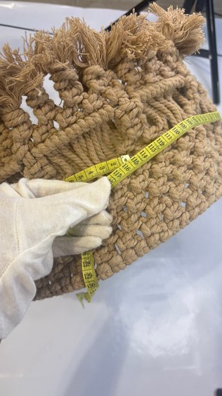 Pantalla de lámpara macramé beige