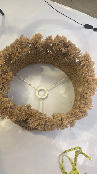 Pantalla de lámpara macramé beige