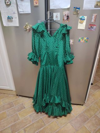 Traje de flame nca verde lunares es de niña pedir