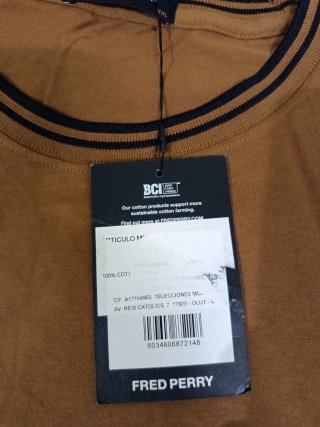 Camiseta Fred Perry manga larga amarilla
