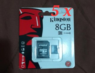 5 Micro SD Kingston 8GB
