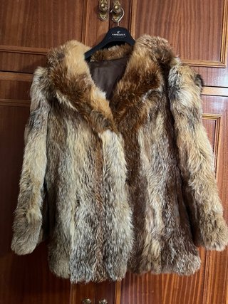 Abrigo mujer talla M marrón/negro
