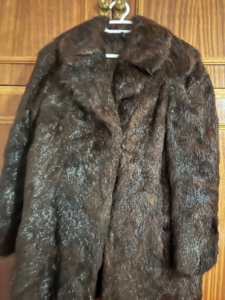 Abrigo mujer talla M marrón/negro