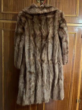 Abrigo mujer talla M marrón/negro