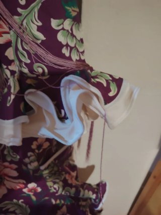Traje Flamenca Talla 40 Morado Flores