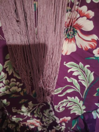 Traje Flamenca Talla 40 Morado Flores