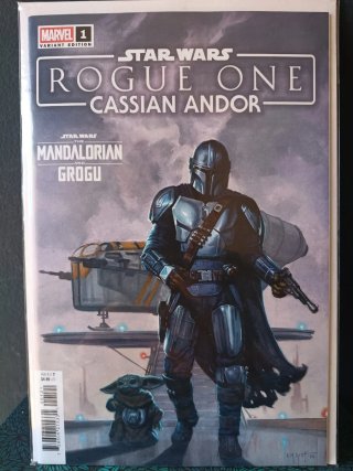 Star Wars Cassian Andor #1 comic Mandalorian Grogu