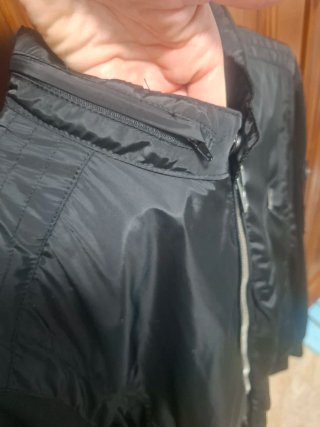 Chaqueta bomber negra hombre