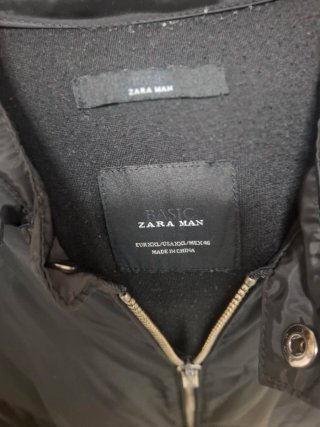 Chaqueta bomber negra hombre