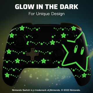 Mando Nintendo Switch Inalámbrico Rematch Mario Stars Glow in the Dark