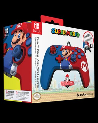 Mando Nintendo Switch Faceoff Deluxe Mario con Cable