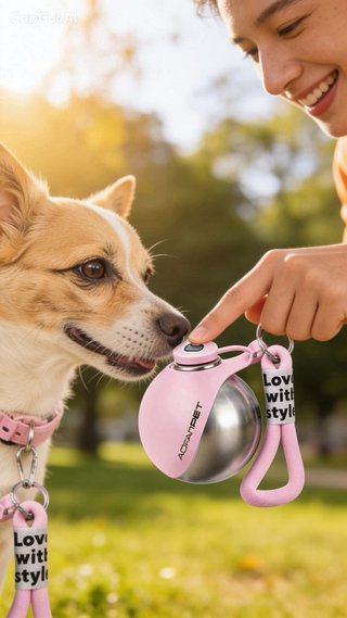 Botella Agua Portátil Perro Oasisworld