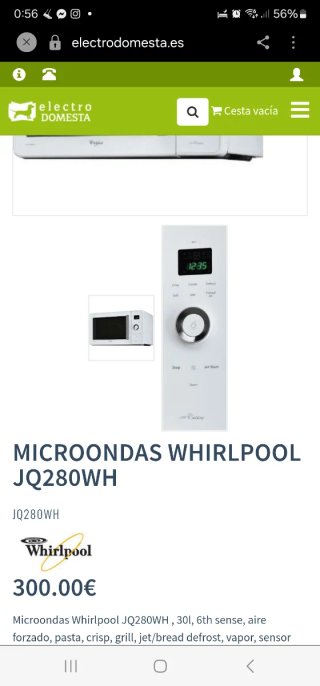 Microondas Whirlpool Grill
