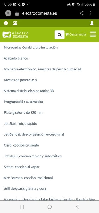 Microondas Whirlpool Grill