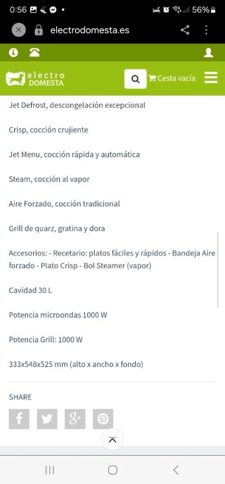 Microondas Whirlpool Grill