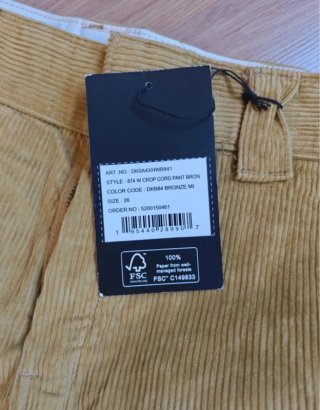 Pantalón pana Dickies 874 mostaza W26