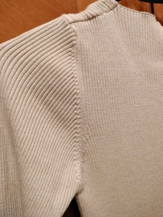 Vestido beige manga larga