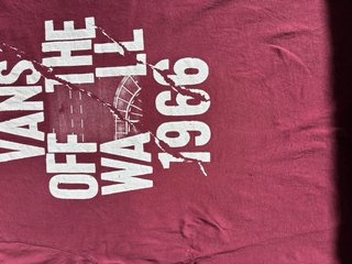 Camiseta Vans Talla L Roja