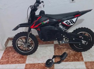 Moto Motocross Eléctrica Xtreme Negra/Roja