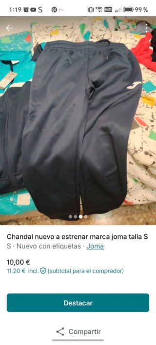 Chandal Joma Talla S Nuevo