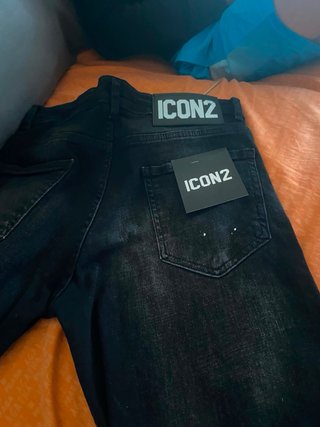 DSQUARED2 ICON Shorts Vaqueros Negros Talla S