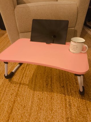 Mesa Plegable Portátil Rosa