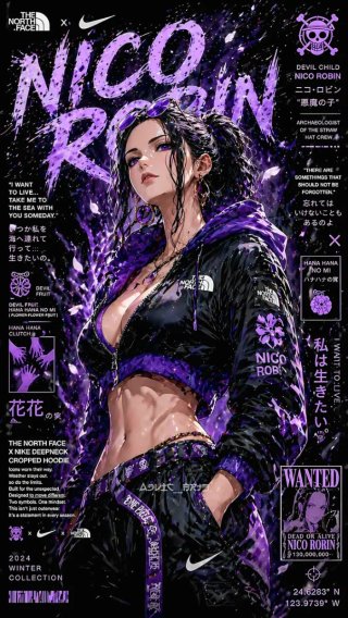 Poster Nico Robin The North Face x Nike