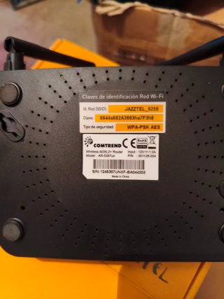 Router JAZZTEL AR-5387un ADSL2+ Inalámbrico